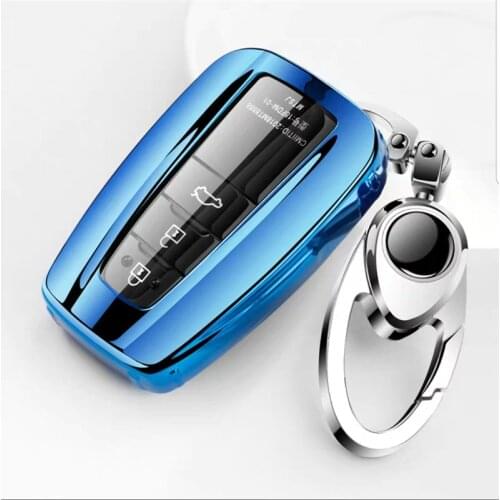 New Soft TPU Car Key Case Full Cover Protection For Toyota Camry Prius Corolla C-HR CHR RAV4 Prado 2018 Accessories Key Ring