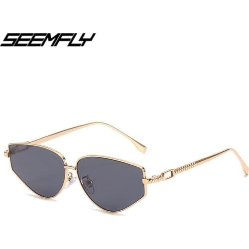 Seemfly Vintage Metal Frame Sunglasses Fashion Sun Glasses Driving Goggle UV400 Shades Personality Women Eyewear New