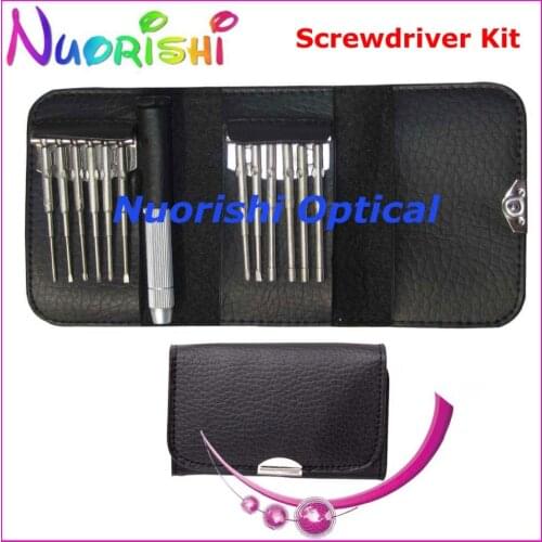 SS1001 Glasses Screwdriver With Black Leather Case Spectacle Screwdriver Set Kit Free Shipping