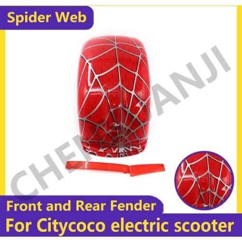 For Citycoco Electric Scooter Plastic Parts Citycoco Fender Shell Flaps Front and Rear Fender Mudguards With taillight Spiderweb