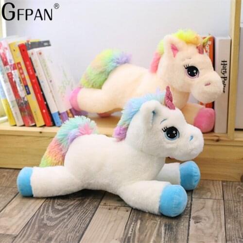 2020 New Arrival 40/60cm unicorn plush toys cute pink white horse soft doll stuffed animal big toys for children birthday gift