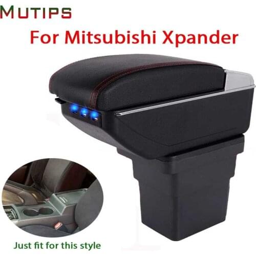 Mutips armrest box for Mitsubishi xpander accessories center centre console leather arm rest ashtray interior parts 2015-2019