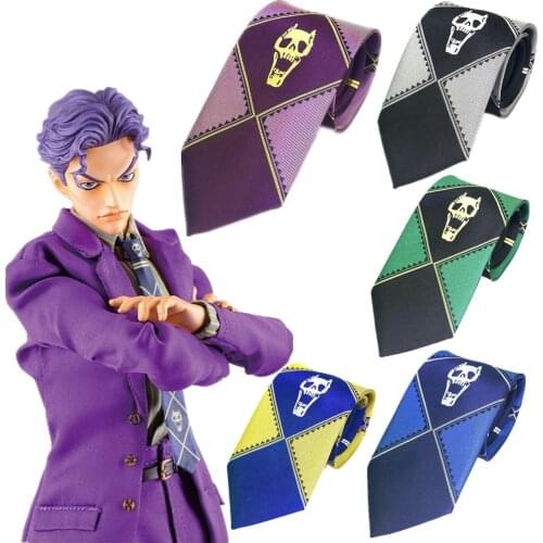 5 colors JoJos Bizarre Adventure Cosplay Kira Yoshikage KILLER QUEEN Skull Neck Tie