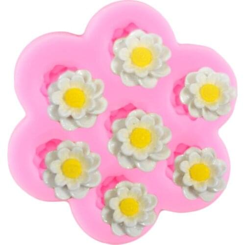 Flower Silicone Mold Chocolate Fondant Moulds Resin Clay Candy Molds Cupcake Topper Cake Decorating Tools Kitchen Accessories