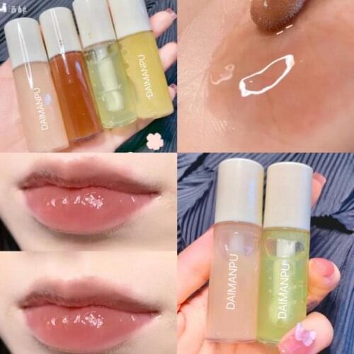 Cute Fruit Lip Oil Clear Moisturizing Lip Gloss Sexy Cute Crystal Lip Gloss Lipstick Long Lasting Moisturizing Lip Plump