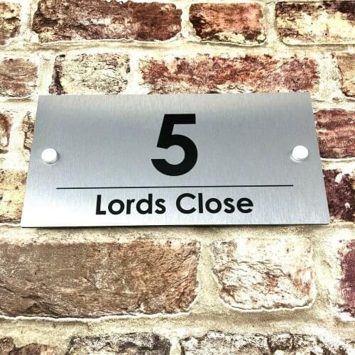 Modern Contemporary Aluminium House Number Sign - Various Sizes Available