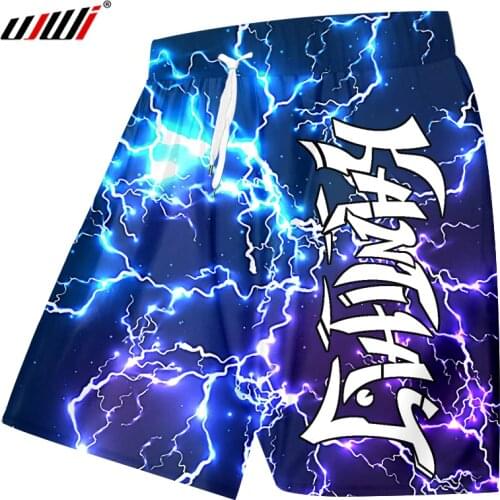 UJWI Man/women 3D Printed Graffiti Dark Lightning Beach Shorts Hip Hop Streetwear Cool Mens Spandex Casual Shorts 5XL