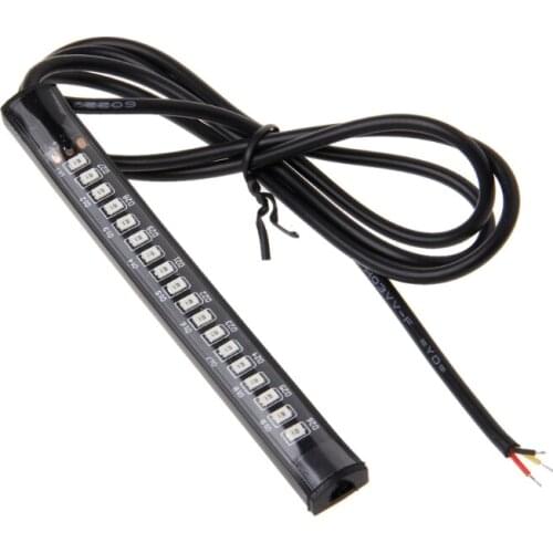 Universal 18 LED Motorcycle ATV Tail Brake Light Stop Turn Signal Lamp Flexible Strip Light for honda Cafe Racer