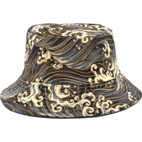 Female Summer Print Bucket Hat Reversible Panama Male Cotton Fisherman Hat Sun Hat Male Outdoor Hat M108