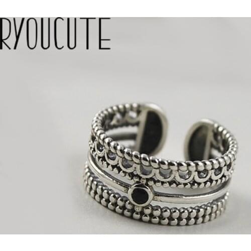 Exaggerated Punk Retro Silver Color Multi-layer Rings for Women Boho Antique Rings Vintage Jewelry 2019