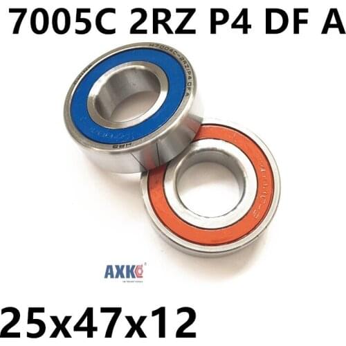 Speed Spindle Bearings Contact KOYO NSK 1 Pair Angular AXK Steel Ra 0.05 Inc ABEC-7 Ask 7005 7005C 2RZ P4 DF A 25x47x12