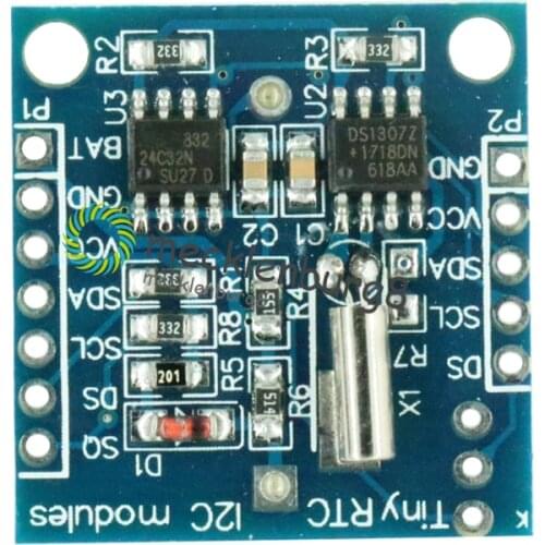 1 PC. I2C IIC RTC DS1307 AT24C32 real time clock module for Arduino 51 AVR ARM PIC 2.9 * 2.6 cm without Battery Wholesale