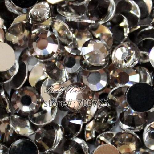 1000PCS ss30 6mm Hot Sale Flatback Acrylic 14 Facets Makeup Nail Art Decoration Glitter Rhinestones Beads Grey N06