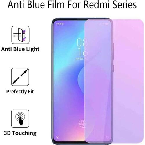 2Pcs Front Anti Blue Tempered Glass For Redmi K20 Pro MI Mix 2 3 Anti-blue Purple Light Screen Protector For MI MAX 2 3 Film