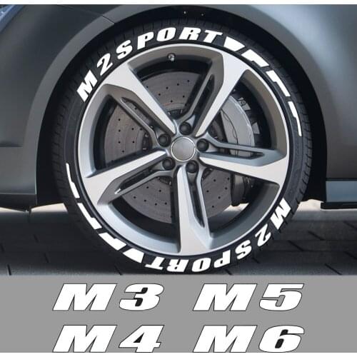 3D Rubber Letters Car Tyre Wheel Stickers For BMW M1 Homage 40i M2 CS M3 E92 M4 M5 M6 Z1 Z3 Z4 E89 E85 Z8 Sport Car Accessories