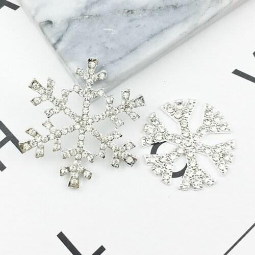 5pcs Rhinestone Snowflake mobile phone case with diamond stickers diy jewelry alloy accessories hair accessories material