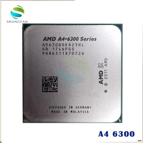 AMD A-Series A4 6300B A4-6300 A4 6300K 3.7Ghz 65W Dual-Core CPU Processor AD6300OKA23HL AD630BOKA23HL Socket FM2