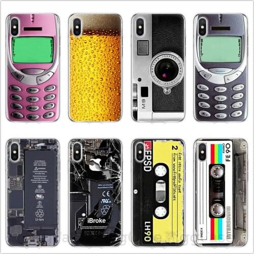 Retro Camera Cassette Tapes Calculator Keyboard Soft Phone Fundas Case For iPhone 12 11 Pro MAX XS Max X XR 6 6S 7 8 Plus 5S SE