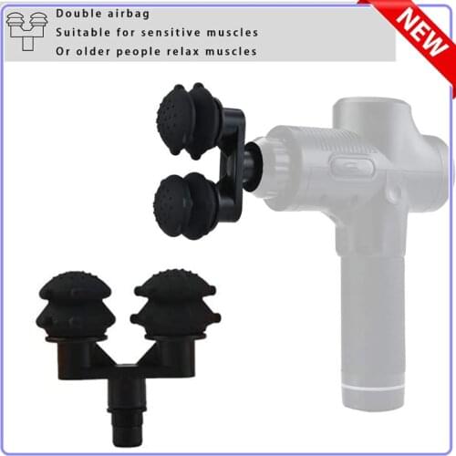Double Massage Gun Head for Massage Gun Different Function Replaceable Plug-n-Play Deep Tissue Latest Massager Gun Attachment