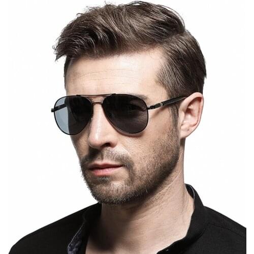 Photochromic Sunglasses Day and Night Vision Driving Sun Glasses Mens Aviation Polarized UV400 Women Titanium Goggles
