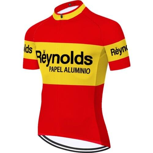 Proteam Reynolds bike jersey retro summer quick dry breathable bike jersey short sleeve ropa ciclismo hombre verano
