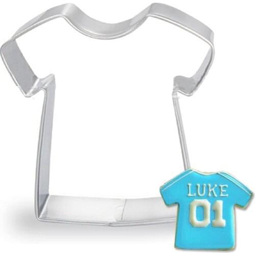 Football T-Skirt Cookie Cutter Stainless Steel Biscuit Cut Mold Baking Fruit Cut Cake Mold Embossing Printing Die