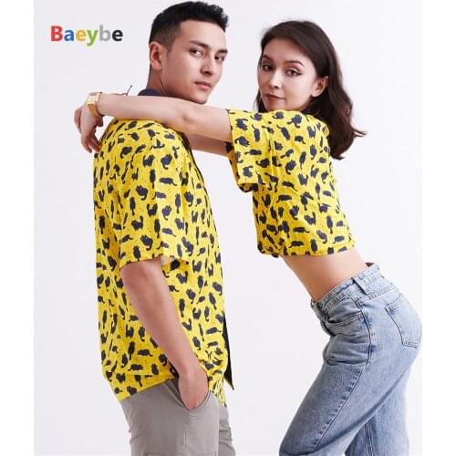 Anime Cat Hawaiian Mens Shirts Cotton Women HIp Hop Streetwear Chemise Homme Camisa Masculina Printed Shirts for Men