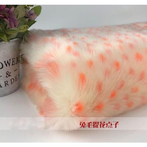 Artificial fur rabbit fur colorful jacquard fur ball fabrics imitation rabbit fur grass fabrics fashion home fabrics