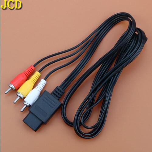 JCD 1PCS 1.8M 6FT AV Audio Video A/V TV Cable Cord Wire For Nintend 64 For N64 For Super GameCube For NGC For SNES For SFC