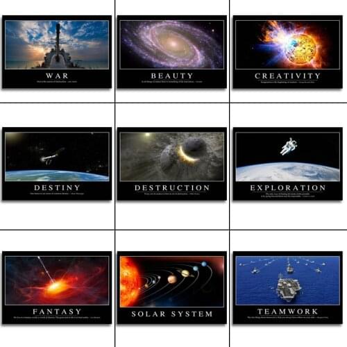 Canvas Painting War Motivational Posters and Prints Wall Art Picture for Living Room Decor No Frame Bathroom Decor