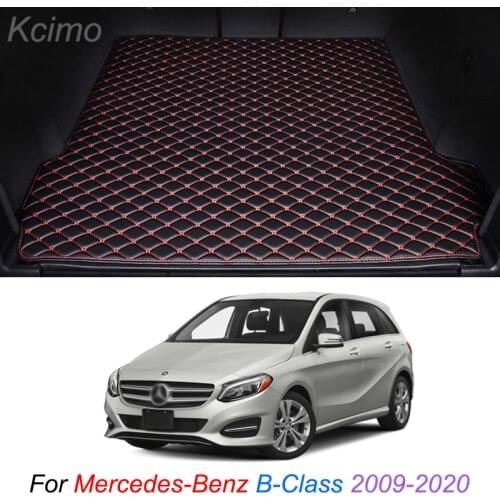 Custom Leather Car Trunk Mats For Mercedes-Benz B-Class 2009-2020 Rear Trunk Floor Mat Tray Carpet Cargo Liner Accessories