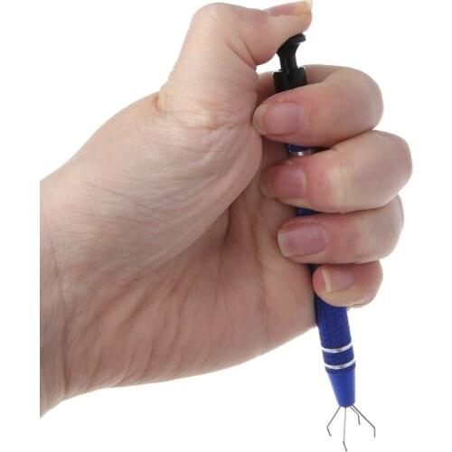 Metal Grabber Tweezers For Gripping Tiny Components & IC Chips Durable Hand Tool