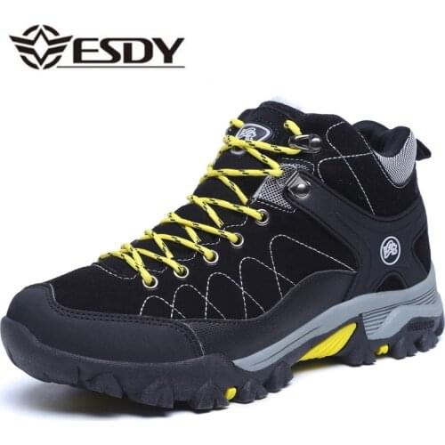Large Size Outdoor Man Camping Hiking Shoes Men Hiking Trekking Walking Shoes Hunting Winner sneakers Plus Warm