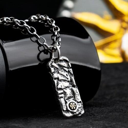 The Alien Vintage S925 Silver necklace for men Irregular geometry pendant Jewelry mygrillz