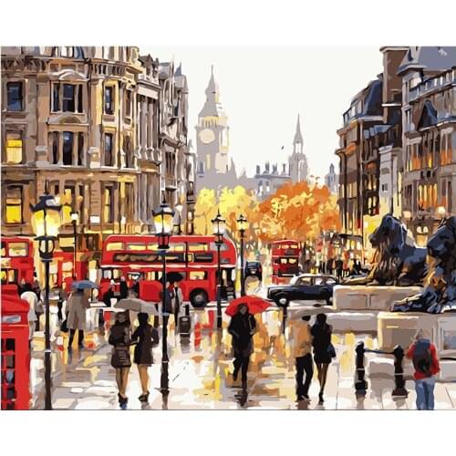 Diy Oil Paint by Number Kit for Adults Beginner 40×50 - Romantic Paris, Drawing with Brushes Christmas Decor Decorations Gifts