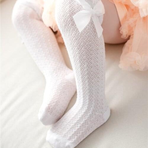 Baby Girl Socks Toddler Baby Bow Cotton Mesh Breathable Socks Newborn Infant Non-slip Baby Girls Socks 0-3 Years Cheap Stuff