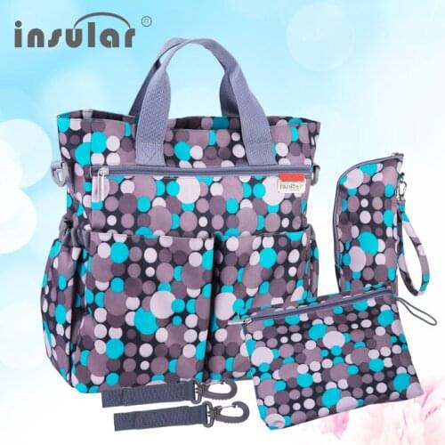 Insular Stroller Baby Nappy Diaper Bag Mother Shoulder Bag Maternity Mummy Handbag Waterproof Large Capacity Mummy Baby Bag
