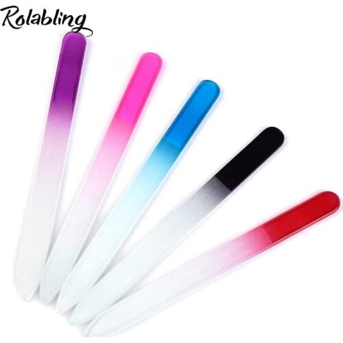 Nail Files Crystal Glass File Buffer Sanding Grinding Shiner Buffer Nail Art Polish Manicure Nails Accessories Nail Art Tools