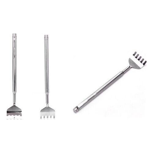 Practical Handy Stainless Pen Clip Back Scratcher Telescopic Pocket Scratching Massage Kit jk17