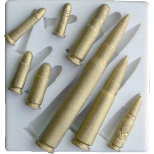 Bullet Shape Silicone Mold Fondant Cake Decoration Mould Sugarcraft Chocolate Baking Tool Kitchenware For cakes Gumpaste Form