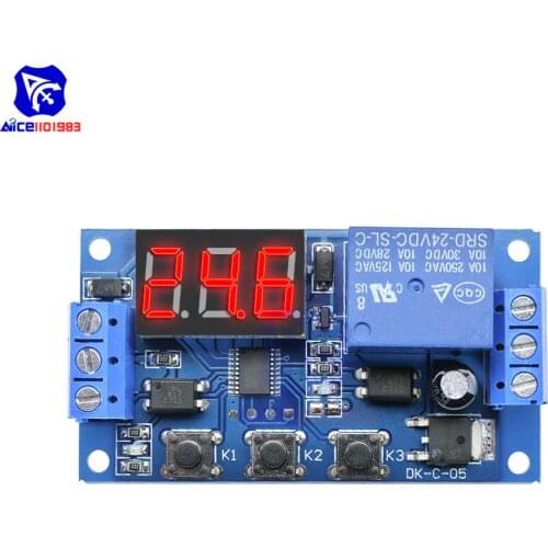 Diymore DC 24V Time Delay Relay Module LED Digital Display Cycle Timer Module Switch Control Relay for Arduino