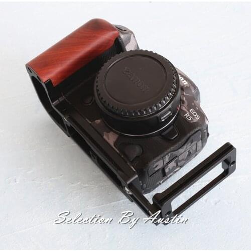 Hand Grip W Quick Release Plate L Bracket For Canon EOS R5 Cherry Hand Made Arca Swiss