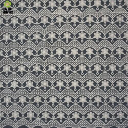 Shuanshuo Net wire embroidery, lace fabric, skirt lace, childrens clothing, womens fabric, leaf flower 125*50cm