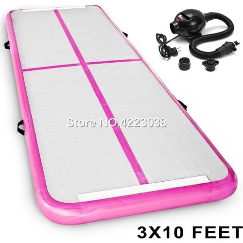 Indoor Used Sports Equipment 3x1x0.1m Gym Mat Air Tumbling Mat Inflatable Air Track For Sale free a pump