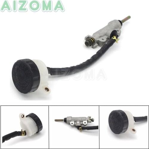 Universal 10mm Dirt Pit Bike Motorcycle Rear Brake Master Cylinder Pump For CBR CB YZF Honda Yamaha Ducati Aprilia Suzuki ATV