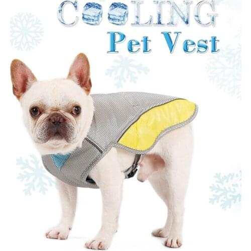 Summer Dog Cold Cooling Vest Clothes Cooling Harness Adjustable Mesh Reflective Jacket Breathable Jacket Quick Release Pet Dog