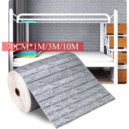 High Quality 3D Wall Sticker Lmitation Brick Bedroom Decoration Waterproof Self-adhesive Wallpaper For Living Room Kitchen