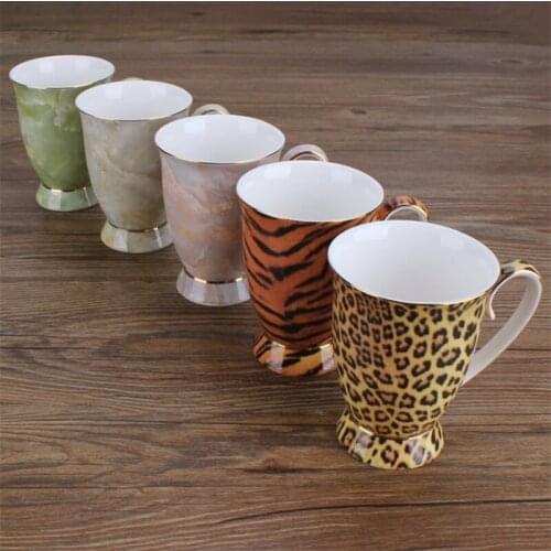 High-end Bone China Creative Coffee Mug Office Water Cup Large Capacity Ceramic Coffee Milk Cup Afternoon Tea Cup Drinkware