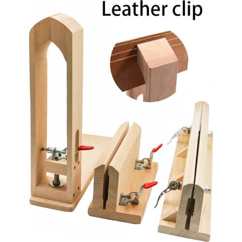 Leather Sewing Horse Stitching Pony Table Desktop Horizontal Wood Clamp 25cm for Belt DIY Leather Craft Hand Stitching Tool