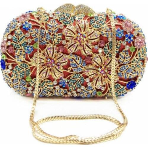 Silver Diamonds Women Evening Bag Wedding Party prom Chain Shoulder Purse Day Clutches Bridesmaid banquet Mini Evening Bag